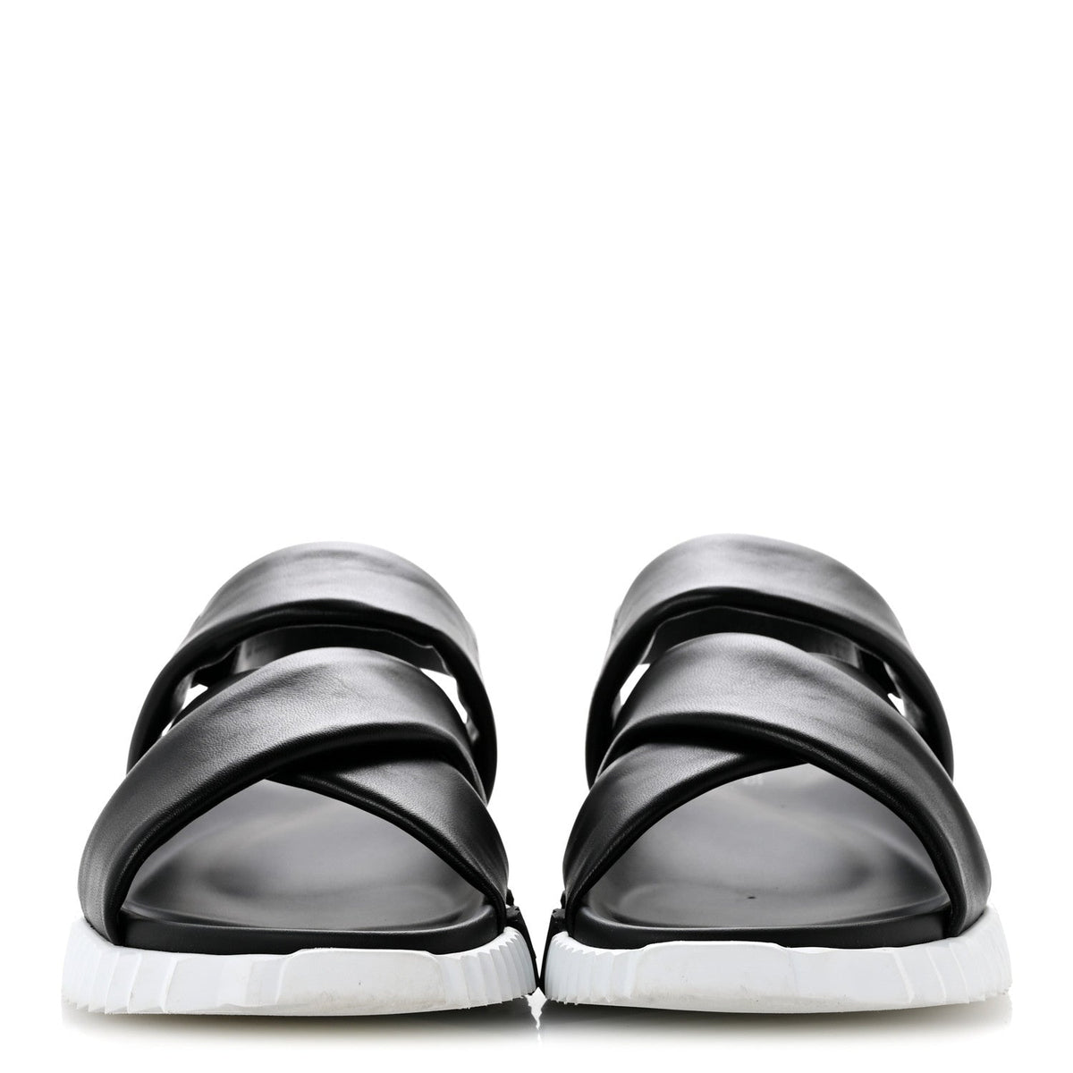 Calfskin Womens Electric Sandals 38.5 Black wholesalehk.shop