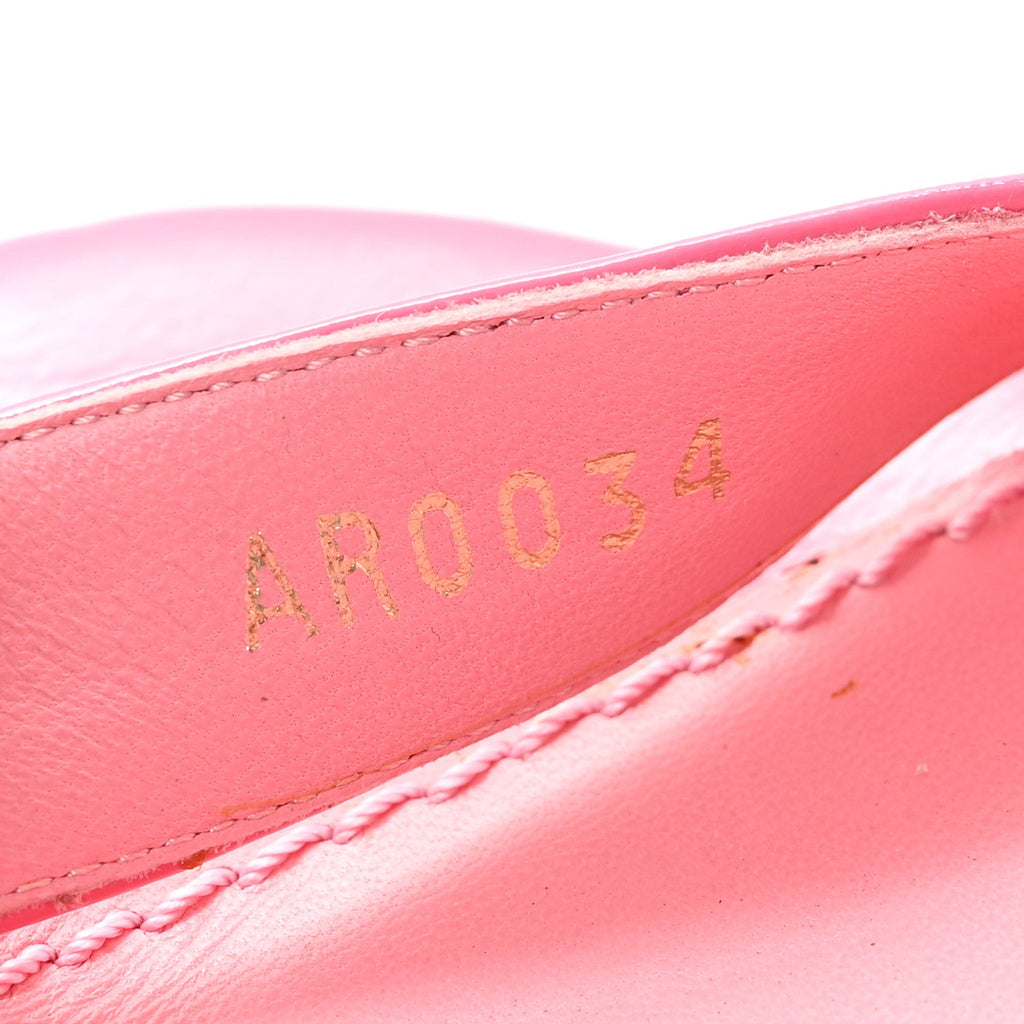 Patent Monogram Wedge Sandals 38 Pink £¨ Direct shipment via from wholesalehk.shop