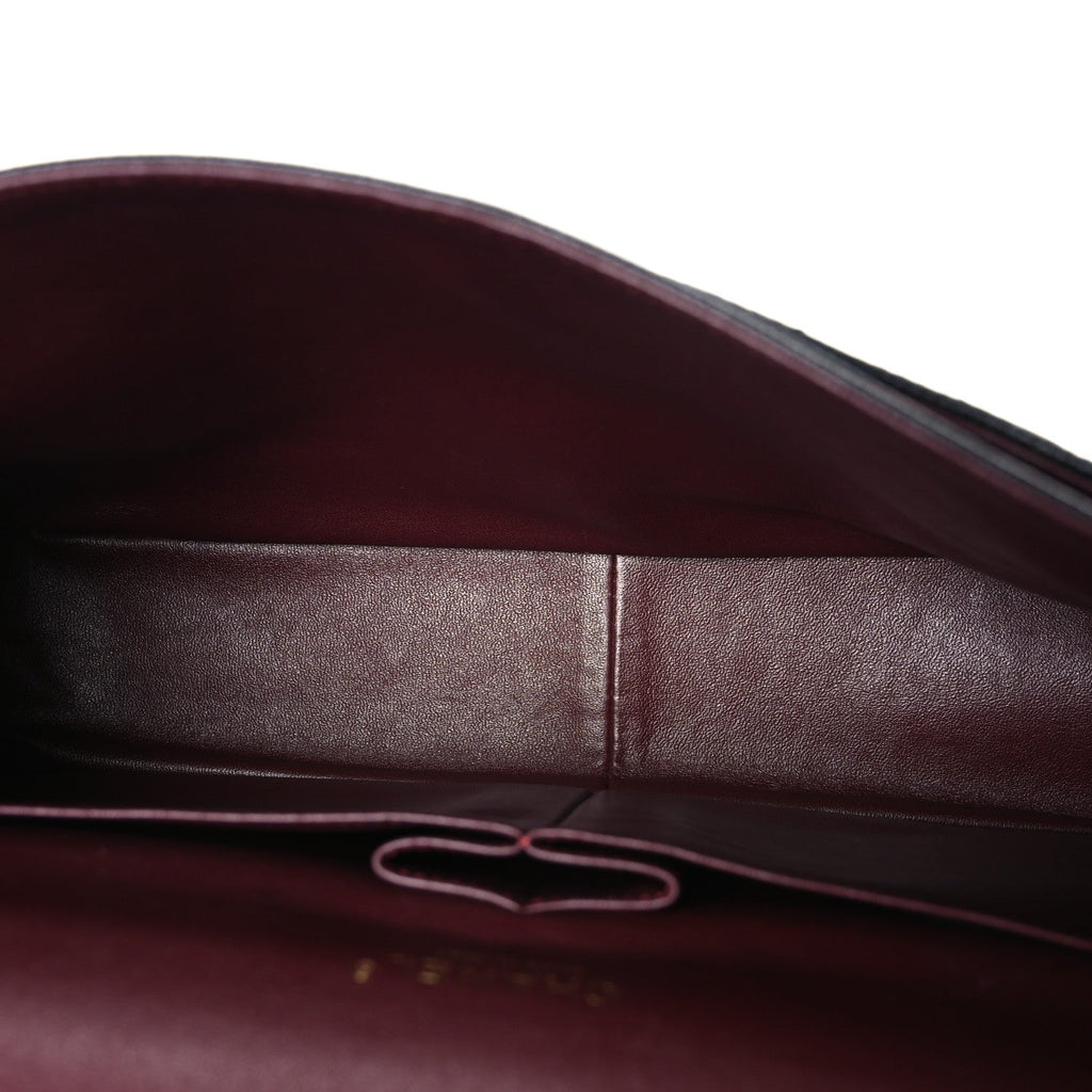 Caviar Quilted Maxi Double Flap Black wholesalehk.shop