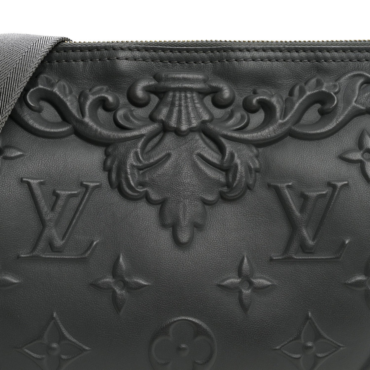 Calfskin Debossed Monogram Versailles City Keepall Dark Shadow Grey wholesalehk.shop