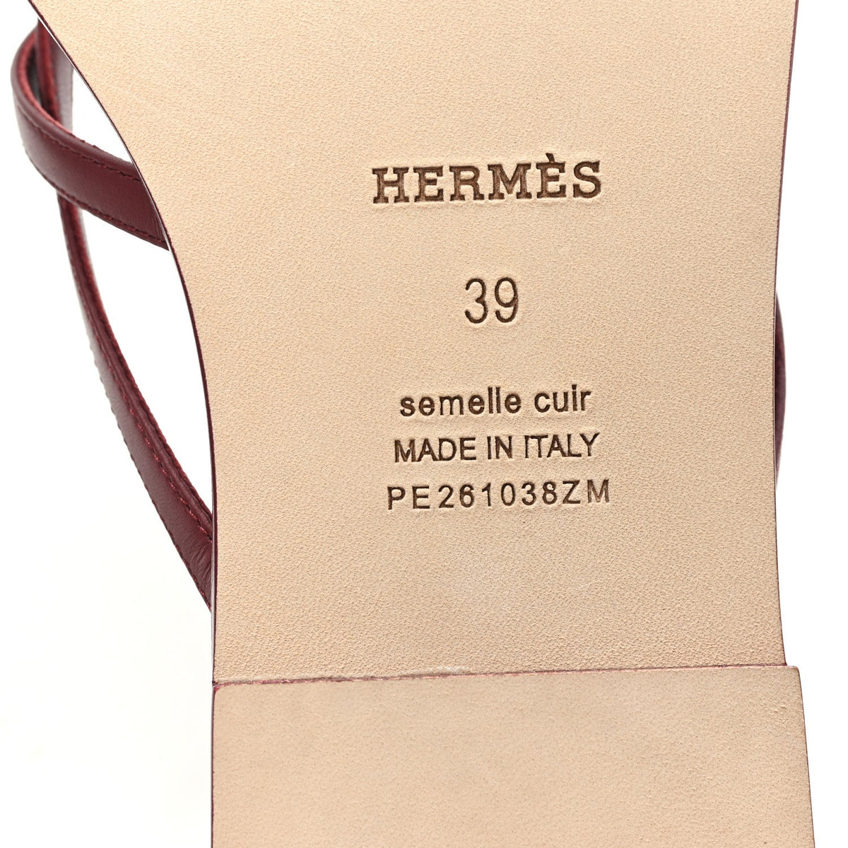 Calfskin Miss Sandals 39 Rouge H wholesalehk.shop