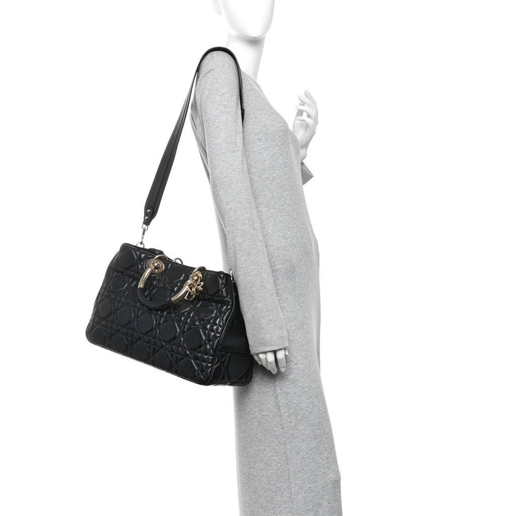 Calfskin Cannage Large The Lady 95.22 Black wholesalehk.shop