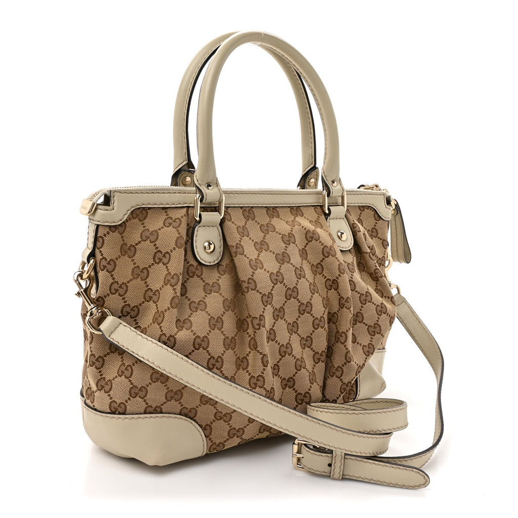 Monogram Margaux Calfskin Medium Sukey Top Handle Bag Beige Ebony Mystic White wholesalehk.shop