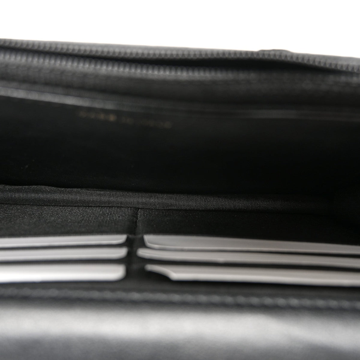Calfskin Elaphe Double Chevron Mini Wallet On Chain WOC Black Black wholesalehk.shop