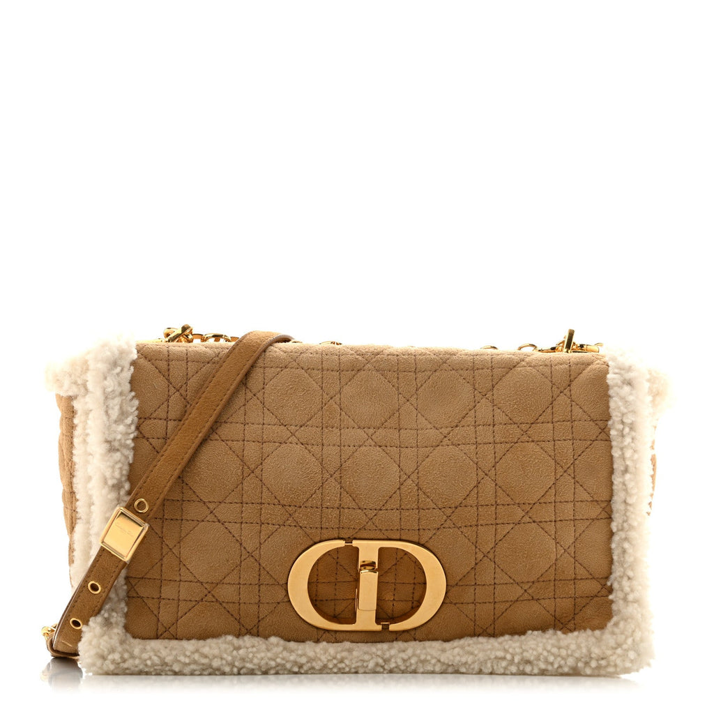 Shearling Cannage Large Caro Bag Camel wholesalehk.shop