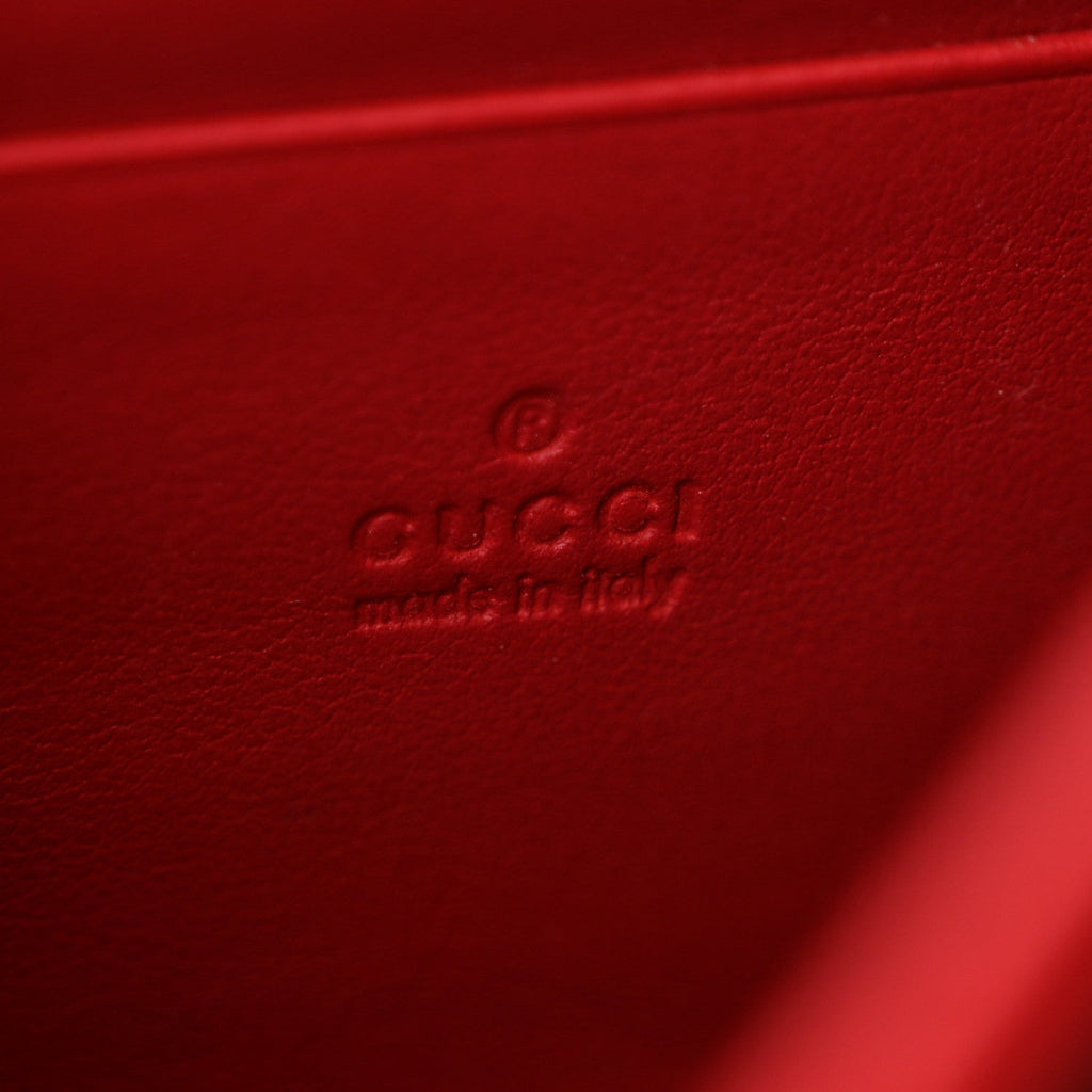 GG Supreme Monogram Mini Dionysus Chain Wallet Beige Vulcanic Red wholesalehk.shop