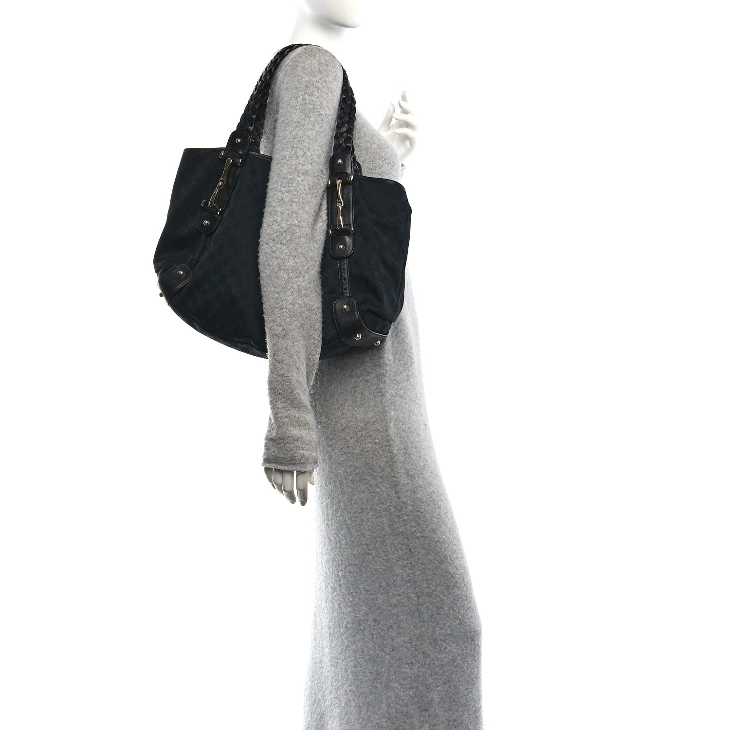 Guccissima Medium Pelham Shoulder Bag Black £¨ Direct shipment via from wholesalehk.shop