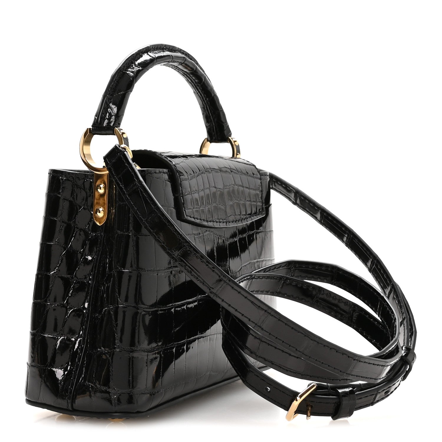 Crocodile Mini Capucines Black £¨ Direct shipment via from wholesalehk.shop