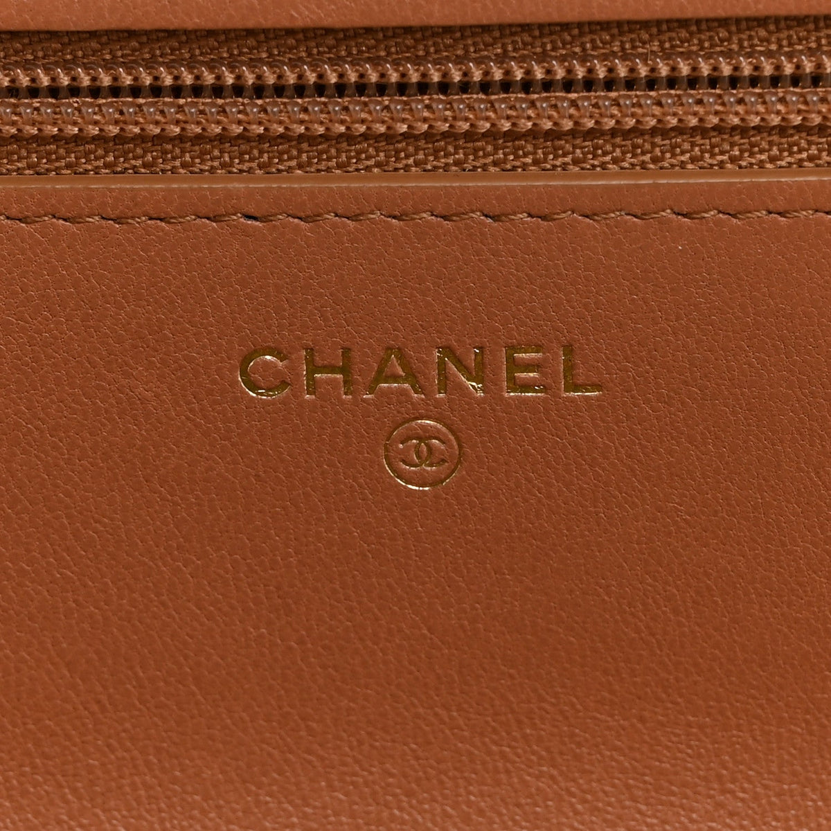 Lambskin Quilted Chanel 19 Wallet On Chain WOC Brown wholesalehk.shop