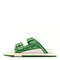 Calfskin Embossed Mens Script Trainer Mules 8 Green White £¨ Direct shipment via from wholesalehk.shop
