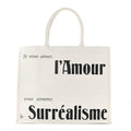 Calfskin Large Surrealism Book Tote Ivory £¨ Direct shipment via from wholesalehk.shop