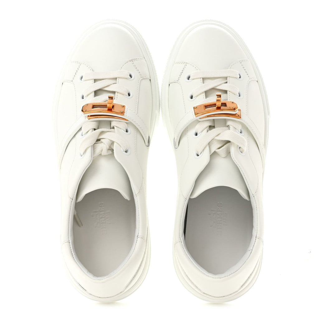 Calfskin Day Sneakers 37.5 White wholesalehk.shop