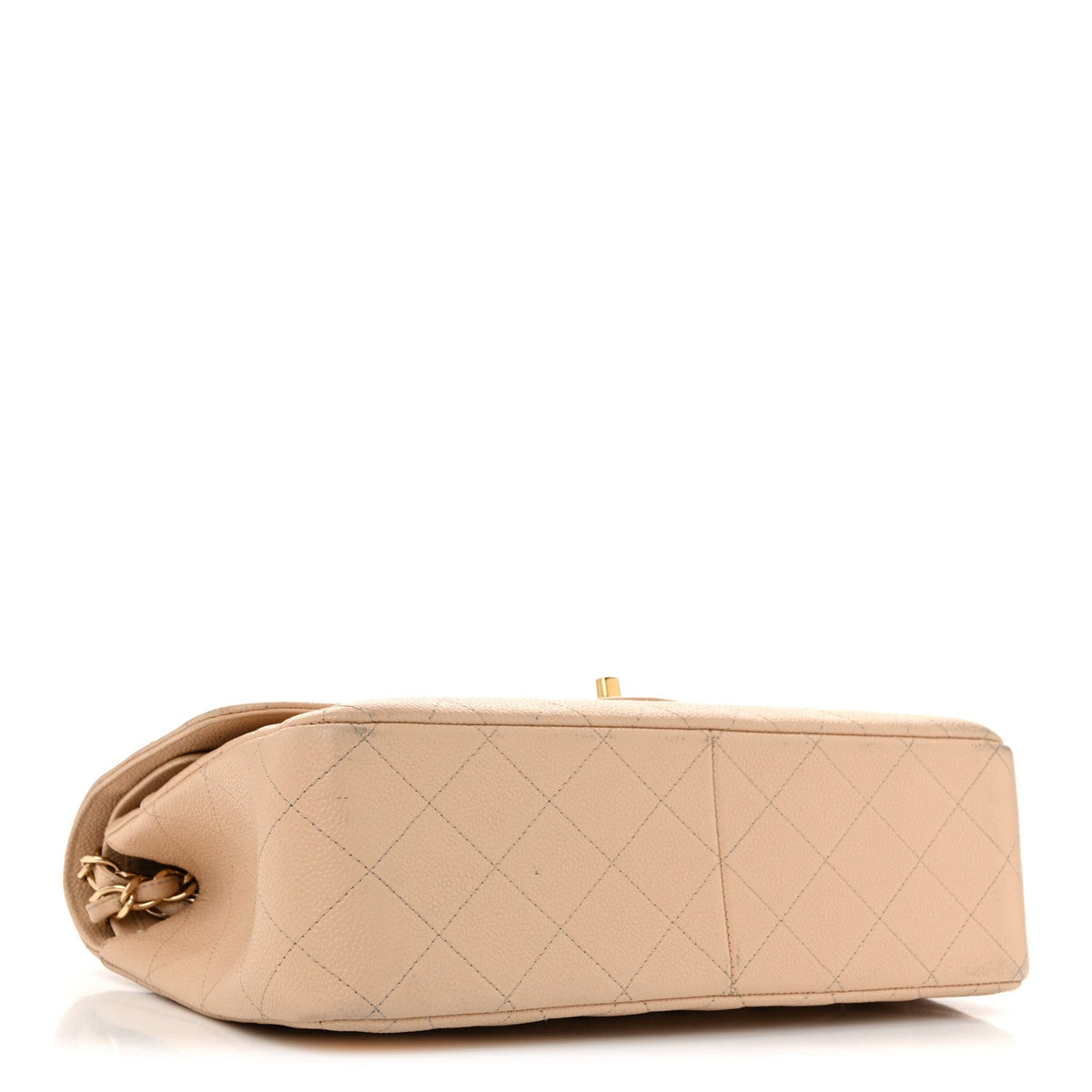 Caviar Quilted Jumbo Double Flap Beige Clair wholesalehk.shop