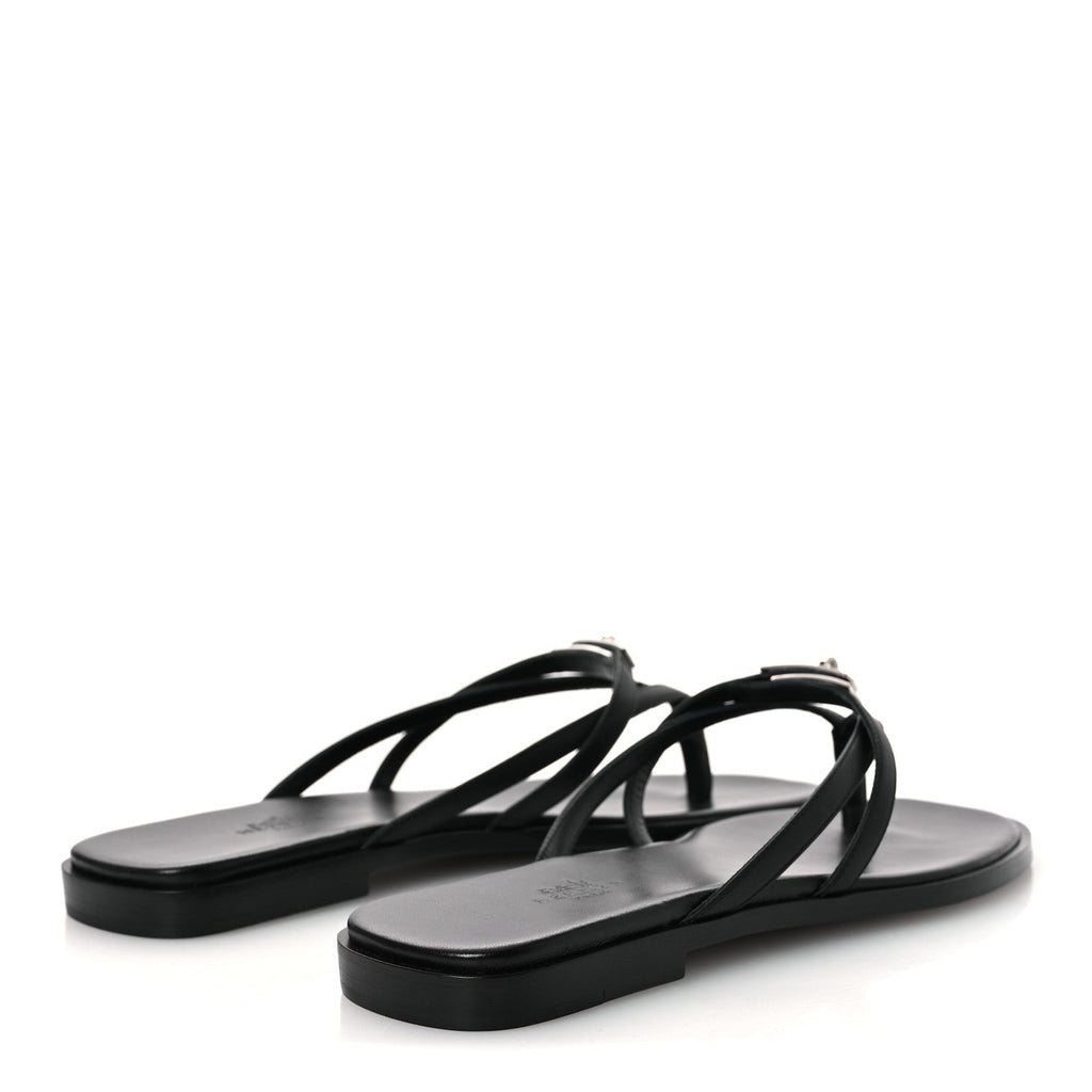 Calfskin Miss Sandals 39 Black wholesalehk.shop