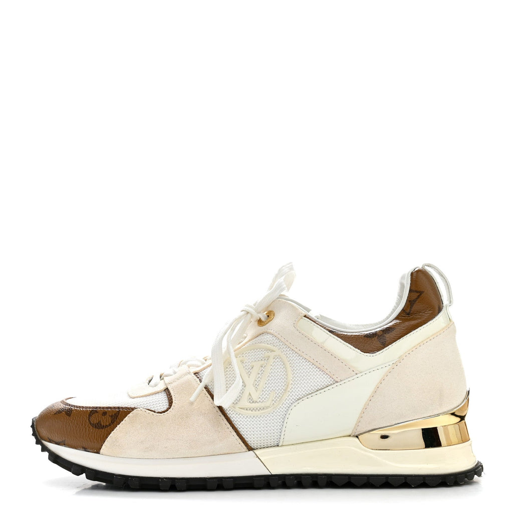 Calfskin Monogram Run Away Sneakers 36.5 White £¨ Direct shipment via from wholesalehk.shop