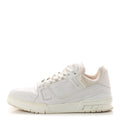 Calfskin Mens LV Trainer Sneakers 9.5 White £¨ Direct shipment via from wholesalehk.shop