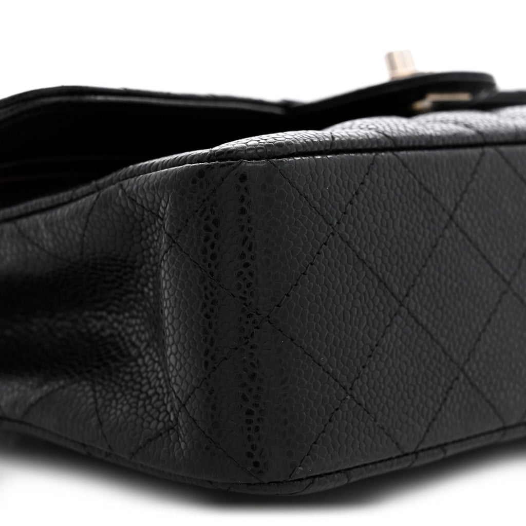 Caviar Quilted Small Double Flap Black wholesalehk.shop