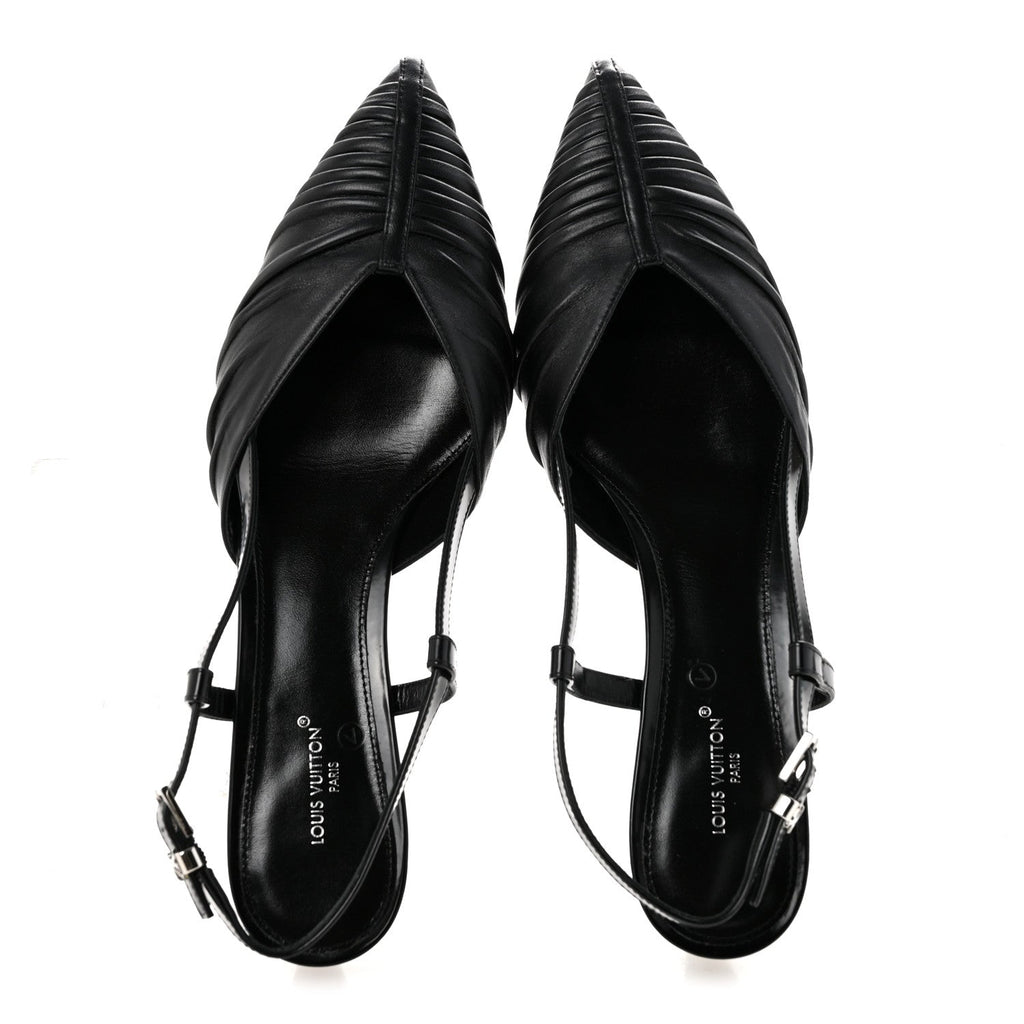 Calfskin Allure D'Orsay Slingback Pump 37.5 Black £¨ Direct shipment via from wholesalehk.shop
