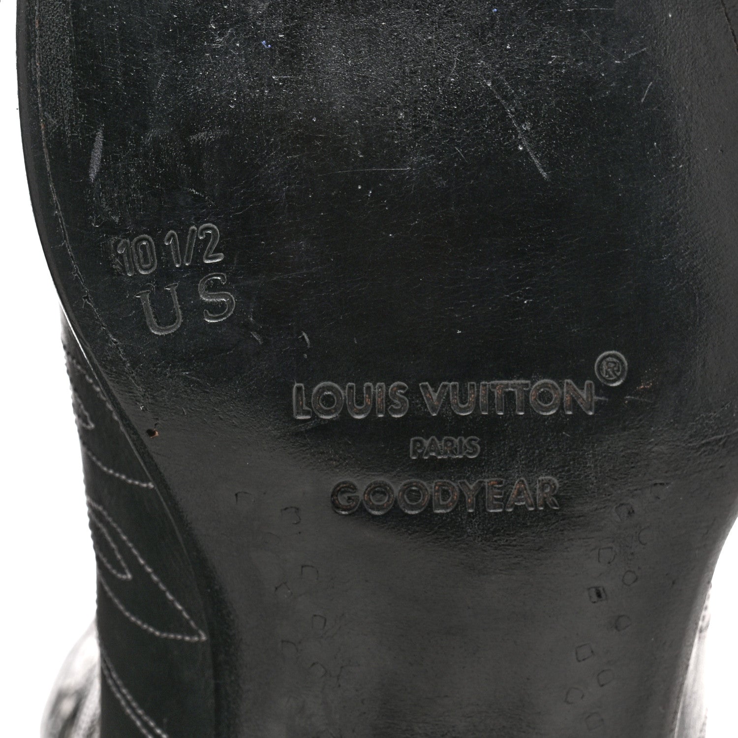 Calfskin LV Texan Mens Rider Boots 10.5 Black Silver £¨ Direct shipment via from wholesalehk.shop