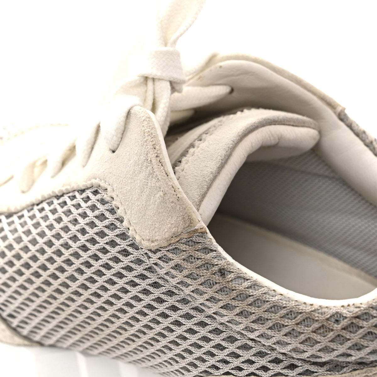 Air Mesh Suede Goatskin Bouncing Sneakers 35 Gris Lulea White wholesalehk.shop
