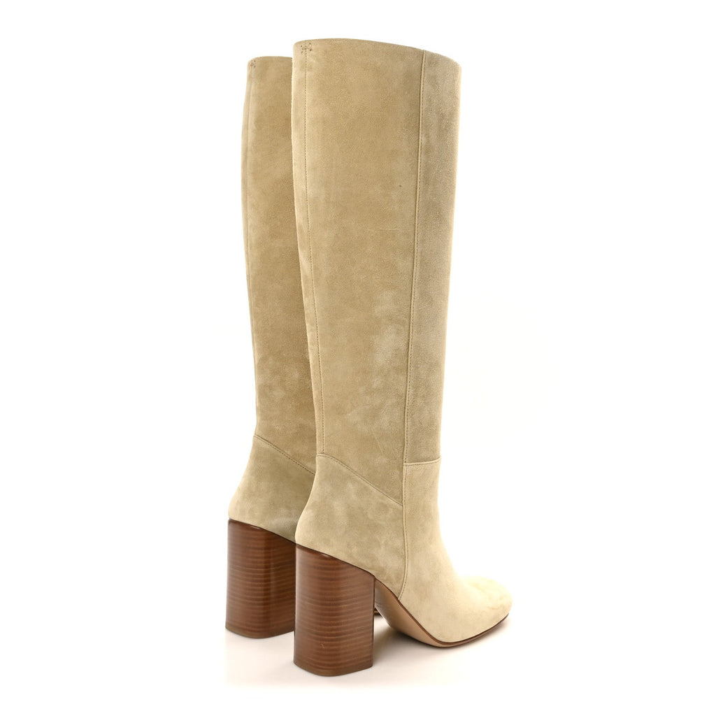 Suede Calfskin Lisiere 90 Boots 38 Beige Lin wholesalehk.shop