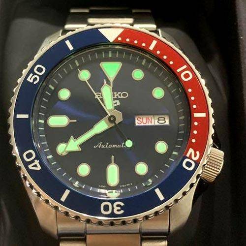 Seiko 5 Sports Automatic Blue Dial Silver Steel Strap Watch For Men - SRPD53K1 wholesalehk.shop