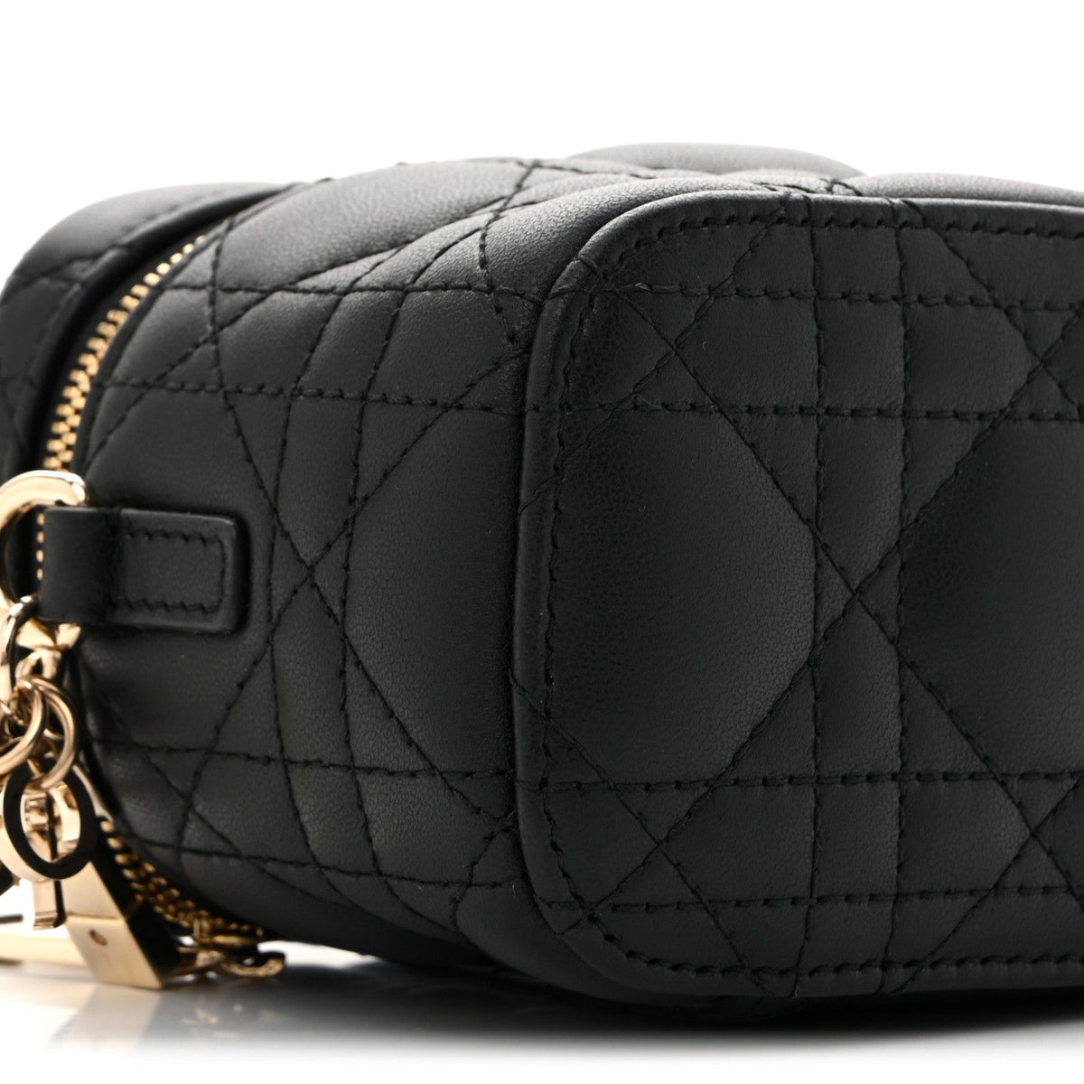 Lambskin Cannage Micro Lady Dior Vanity Case Black wholesalehk.shop