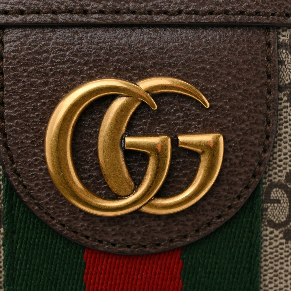 GG Supreme Monogram Web Medium Ophidia Messenger Bag Brown wholesalehk.shop