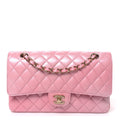Iridescent Caviar Quilted Medium Double Flap Rose Pink wholesalehk.shop