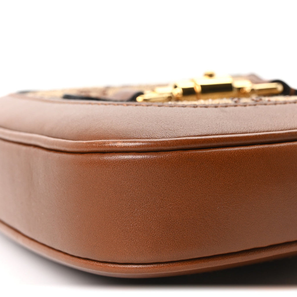 New Canvas Charisma Calfskin Crystal GG Monogram Mini Jackie 1961 Hobo Camel Ebony £¨ Direct shipment via from wholesalehk.shop