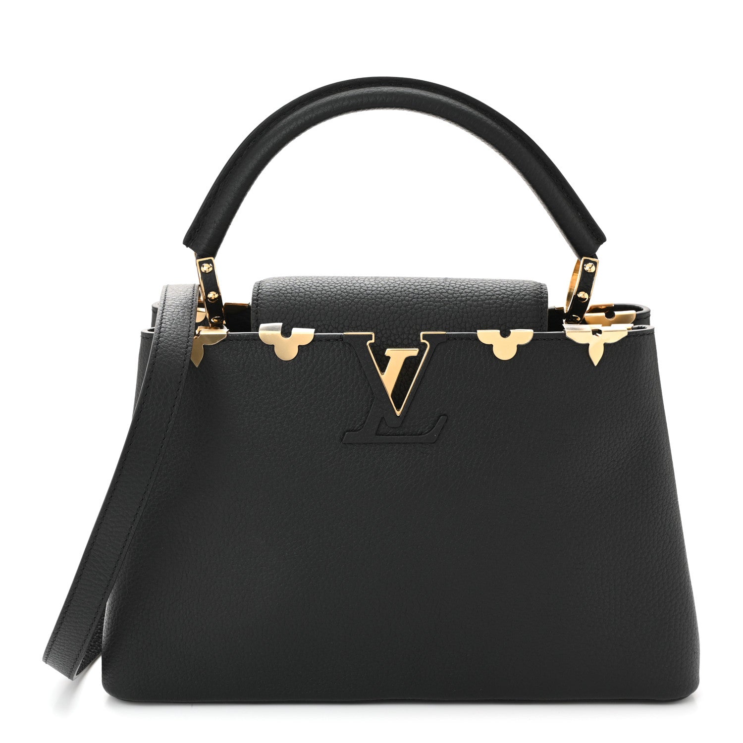 Taurillon Embellished Flower Crown Capucines MM Black £¨ Direct shipment via from wholesalehk.shop