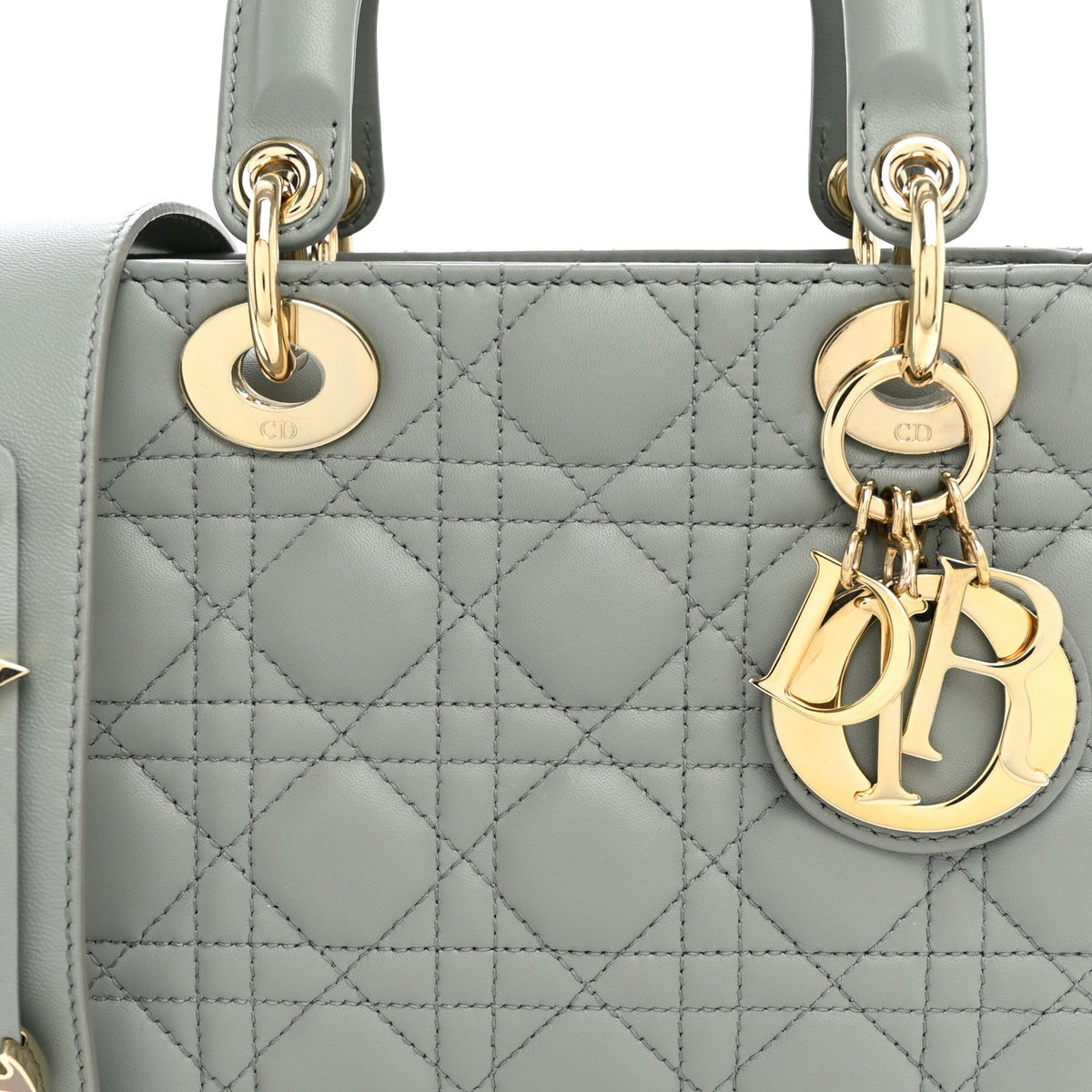 Lambskin Cannage Small My ABCDior Lady Dior Grey wholesalehk.shop