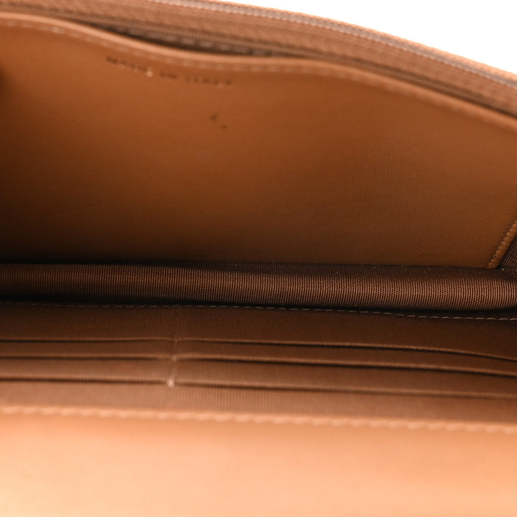 Lambskin Quilted Trendy CC Wallet On Chain WOC Beige wholesalehk.shop