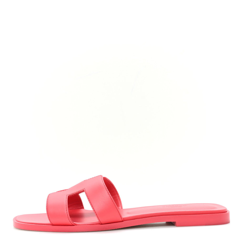 Box Calfskin Oran Sandals 38.5 Rouge Grenadine wholesalehk.shop