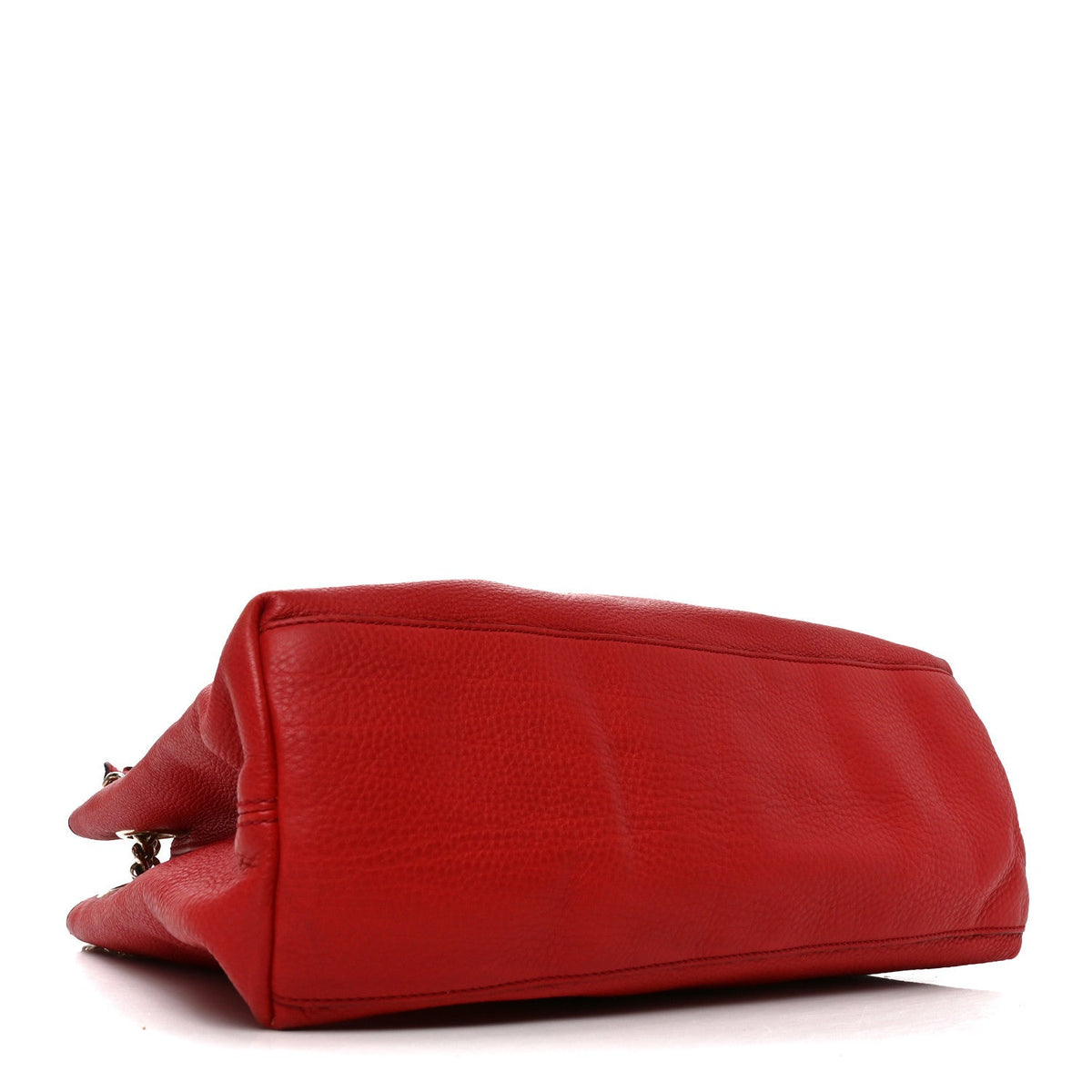 Pebbled Calfskin Medium Soho Chain Shoulder Bag Tabasco Red wholesalehk.shop