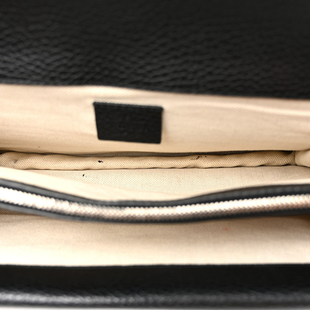Pebbled Calfskin Small Dionysus Shoulder Bag Black wholesalehk.shop