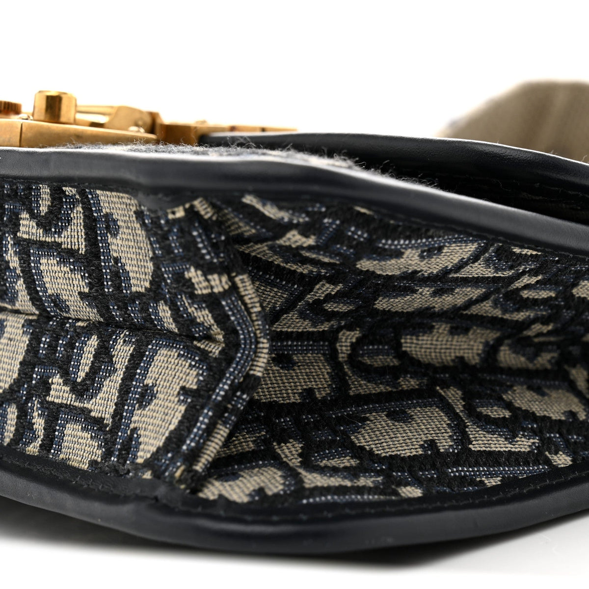 Oblique Small DiorAddict Flap Bag Navy Blue wholesalehk.shop
