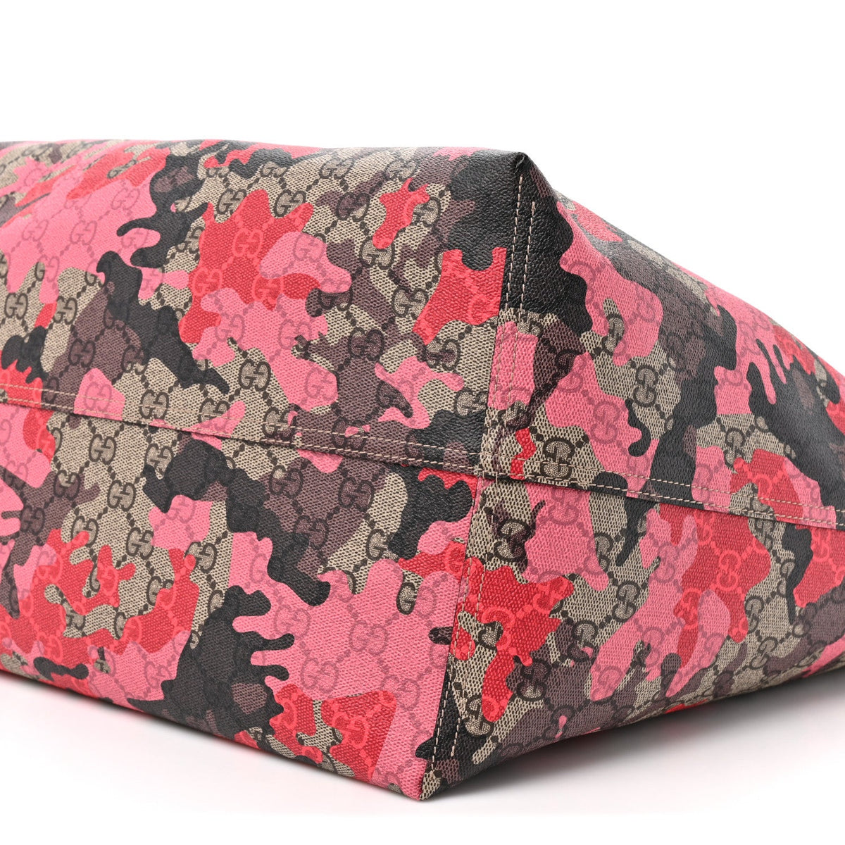 GG Supreme Monogram Camouflage Tote Pink Red wholesalehk.shop