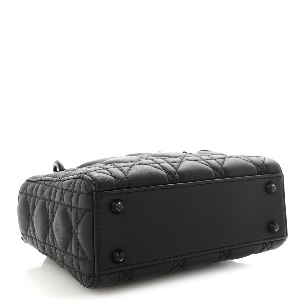 Ultra Matte Calfskin Cannage Mini Lady Dior Black wholesalehk.shop