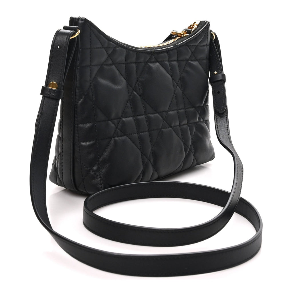 Calfskin Macrocannage Miss Caro Diorling Mini Bag with Chain Black wholesalehk.shop