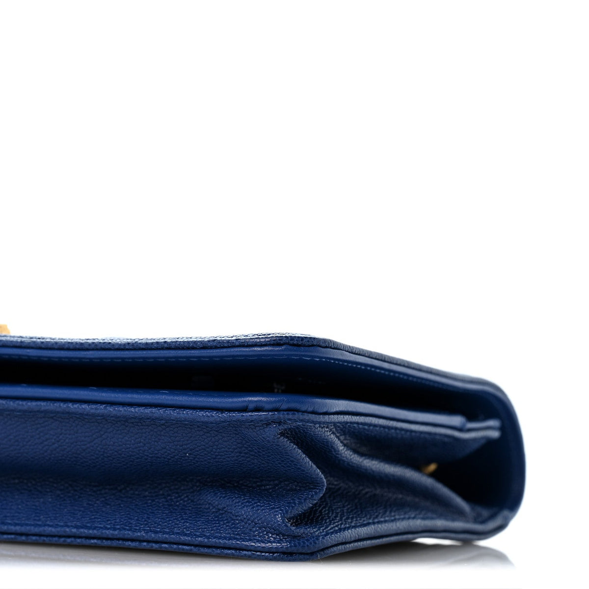 Caviar Quilted Boy Wallet On Chain WOC Dark Blue wholesalehk.shop