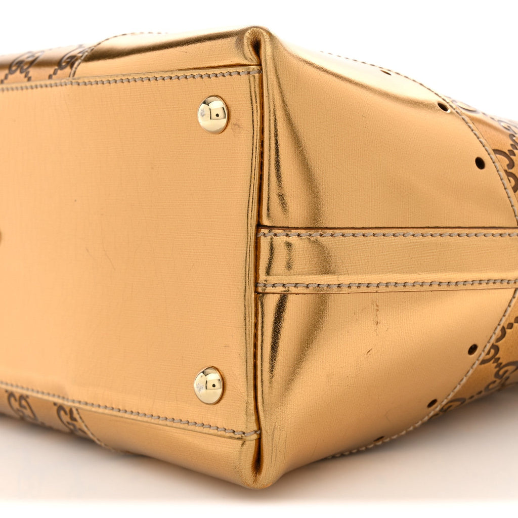 Metallic Guccissima Large Punch Tote Bronze £¨ Direct shipment via from wholesalehk.shop