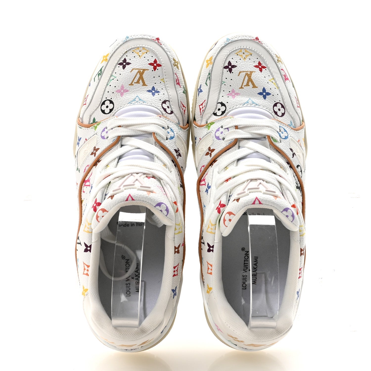 LV X TM Calfskin Monogram Multicolor Womens LV Trainer Sneakers 39 White £¨ Direct shipment via from wholesalehk.shop
