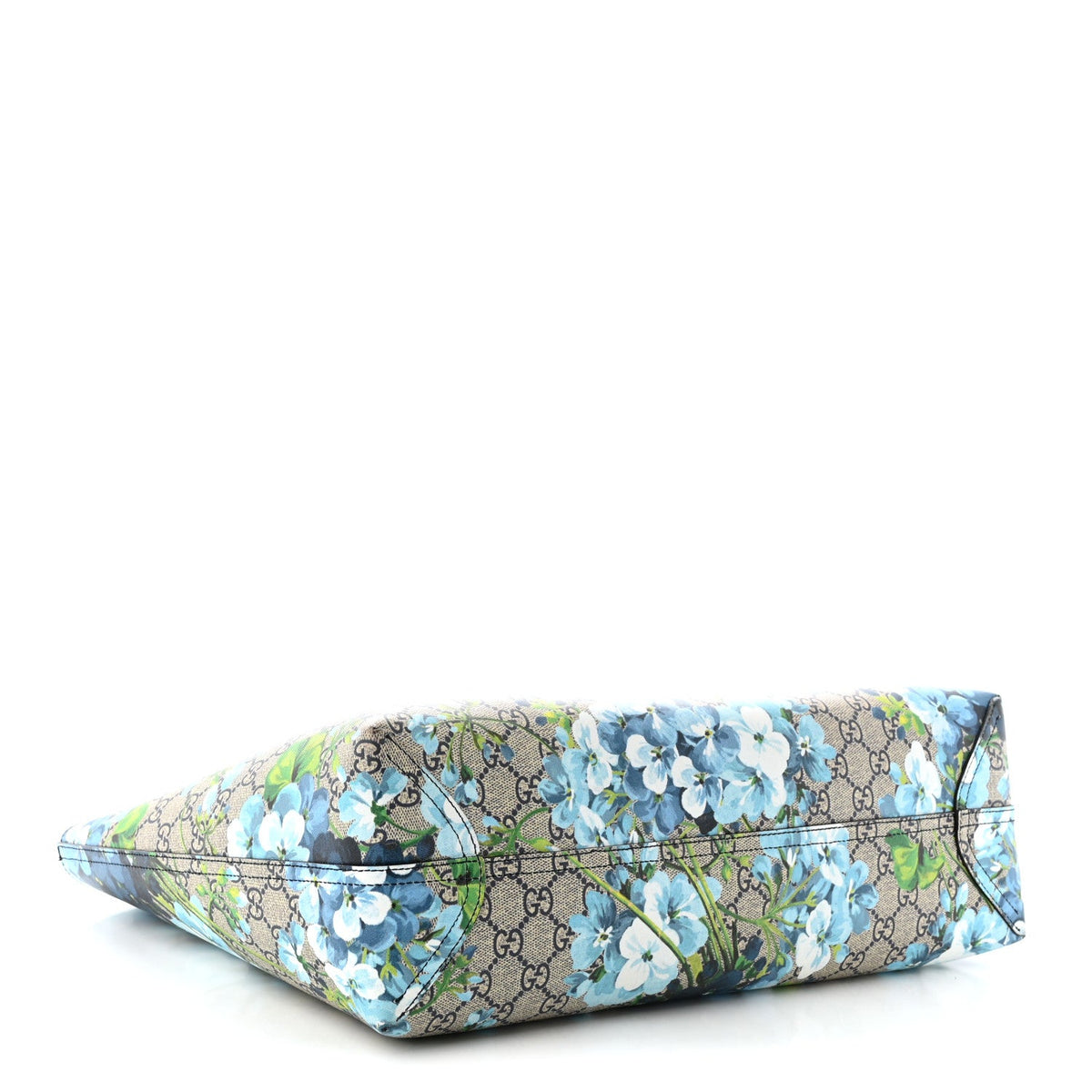 GG Supreme Monogram Blooms Medium Reversible Tote Beige Blue Navy wholesalehk.shop