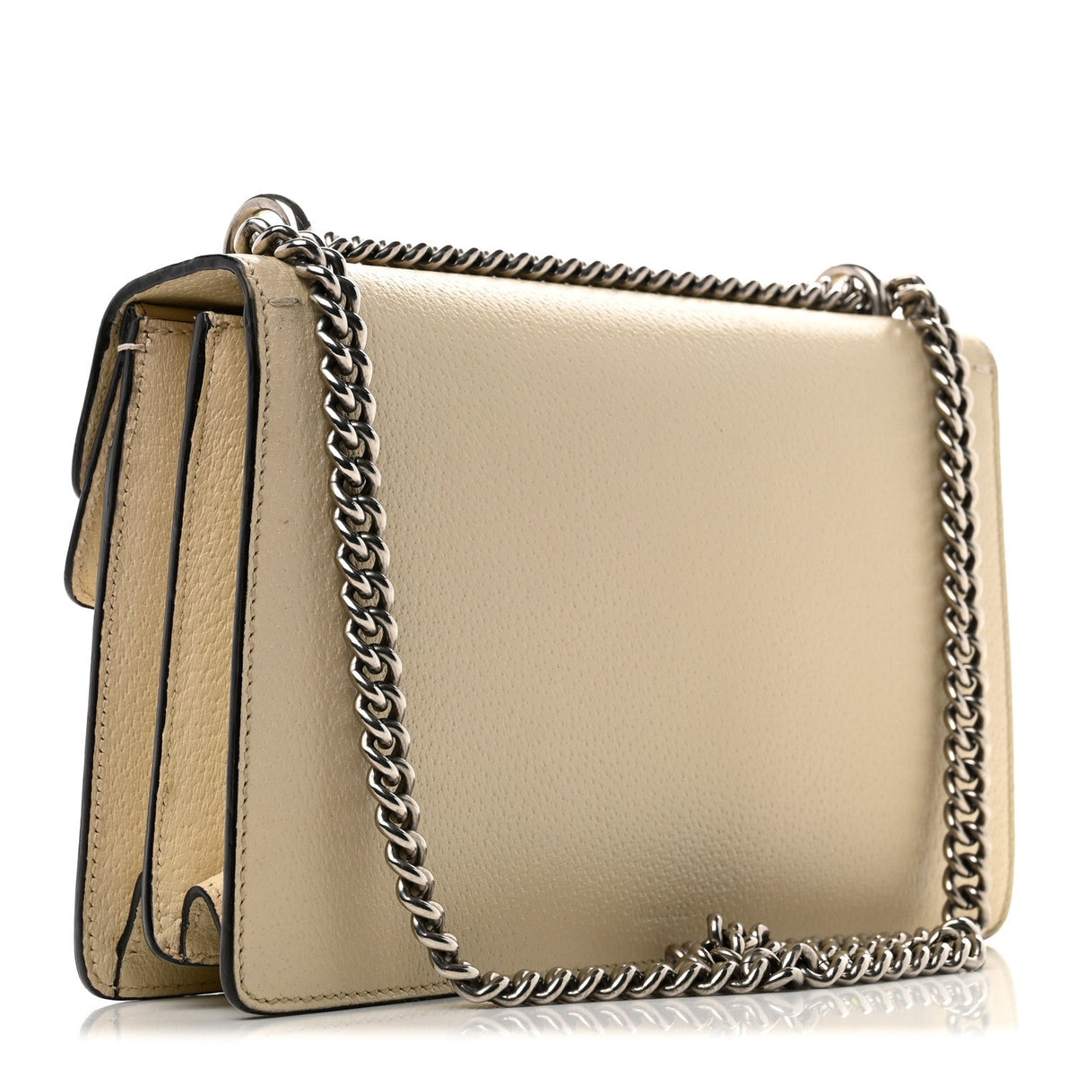Textured Calfskin Crystal Small Dionysus Shoulder Bag Mystic White wholesalehk.shop