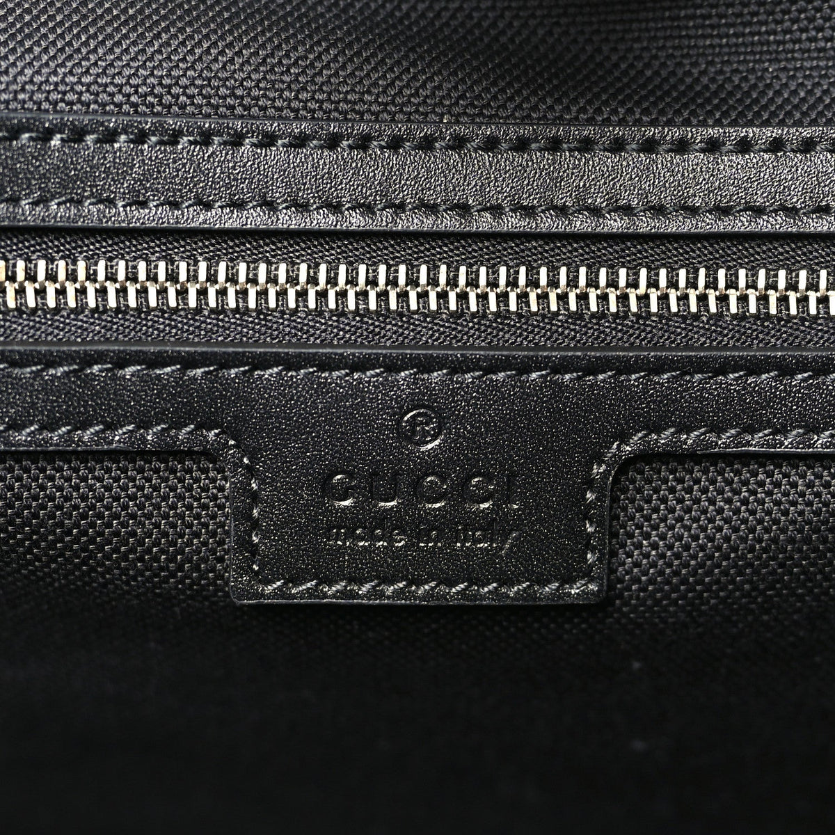 GG Calfskin Embossed Emblem Large Tote Bag Black wholesalehk.shop
