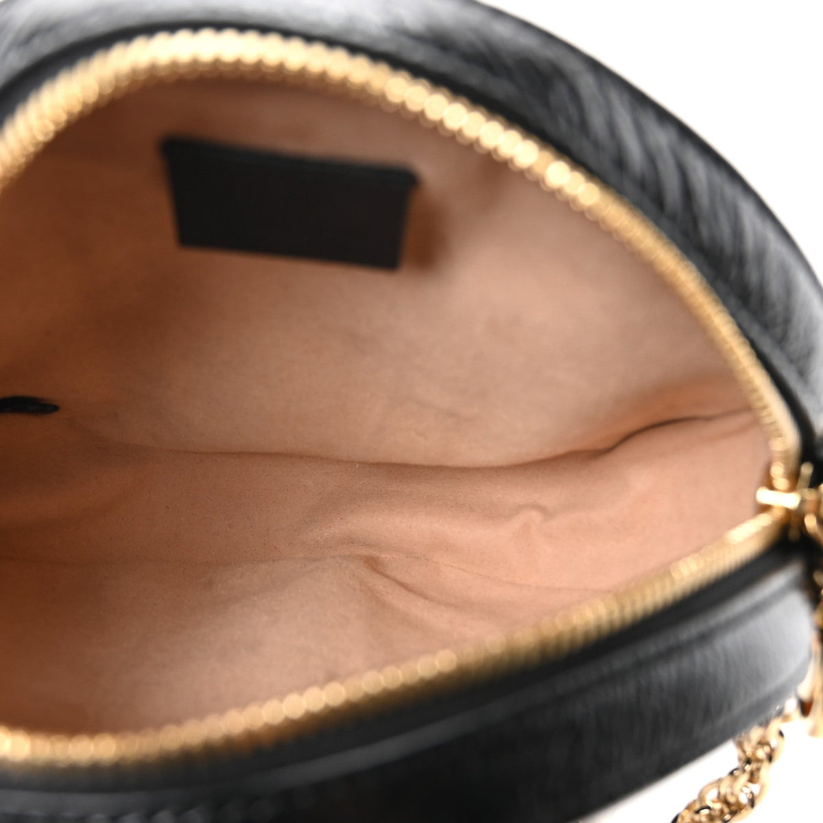 Suede Patent Web Mini Ophidia Round Shoulder Bag Black wholesalehk.shop