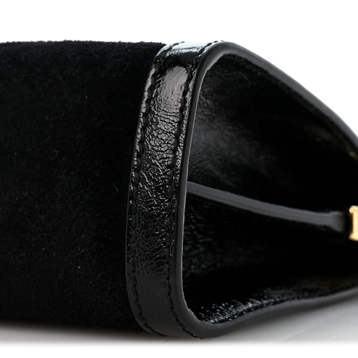 Suede Patent GG Web Small Ophidia Chain Shoulder Bag Black wholesalehk.shop