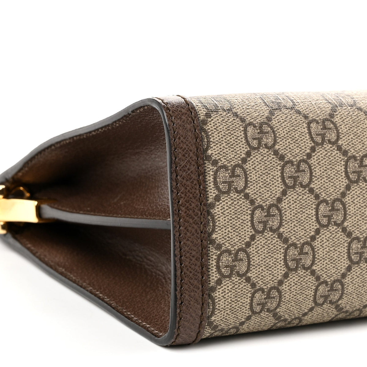 GG Supreme Monogram Web Medium Ophidia Chain Shoulder Bag Brown wholesalehk.shop