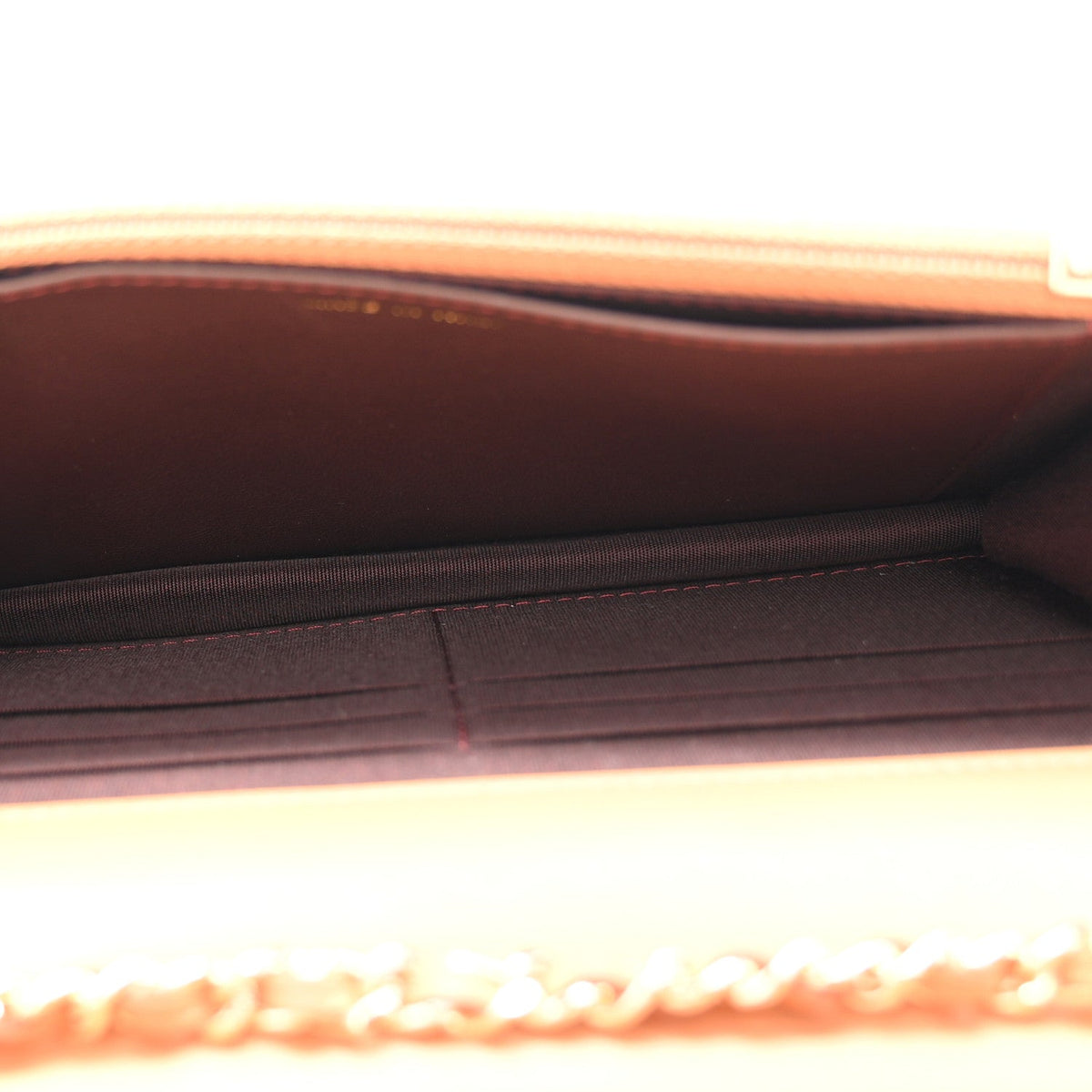 Lambskin Quilted Trendy CC Wallet On Chain WOC Camel wholesalehk.shop